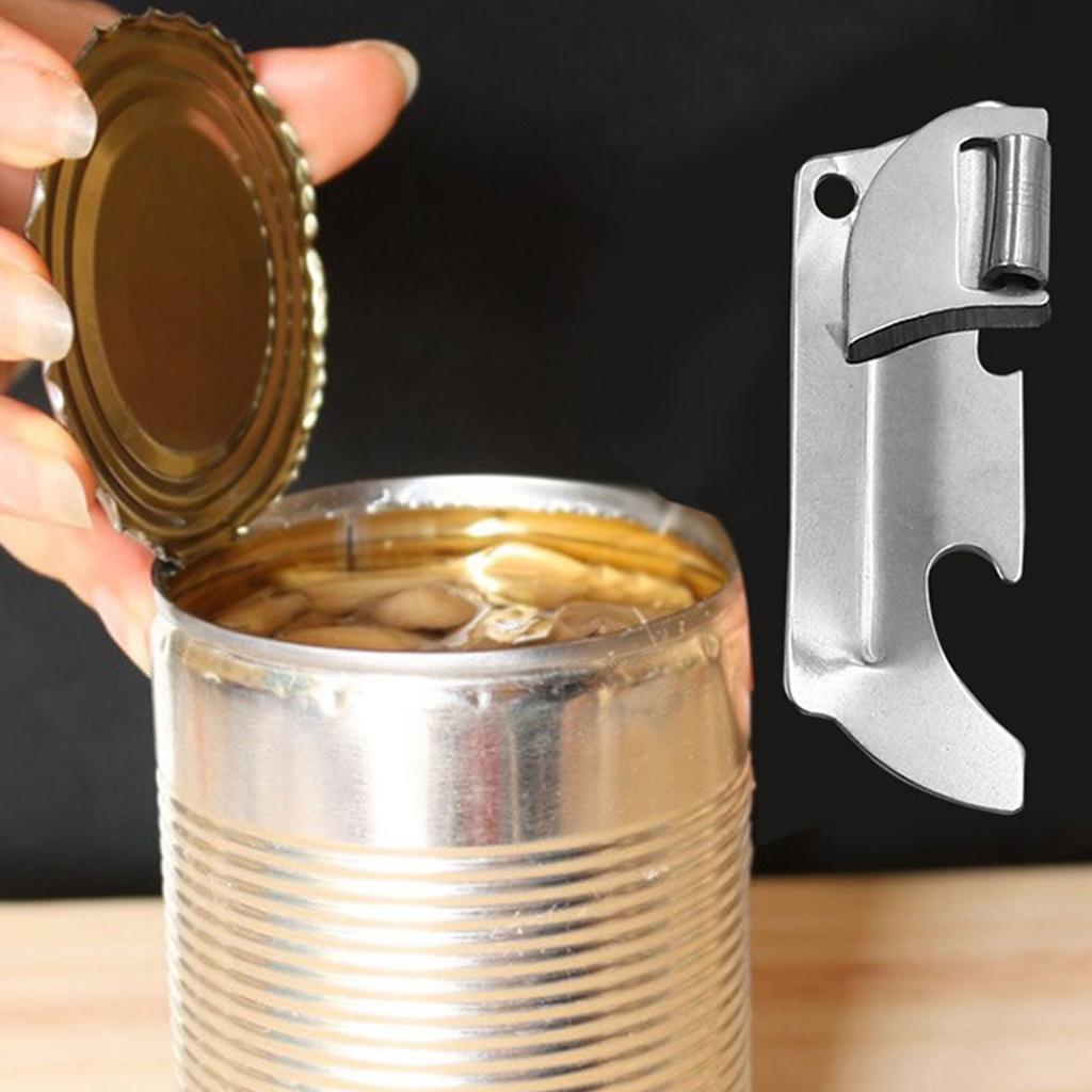 10Pcs Multifunctional Folding Bottle Opener Stainless Steel Mini Can Opener Portable Lid Opener Outdoor Camping Tool