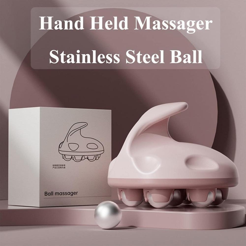 

Инструменты для массажа всего тела и роликовые массажеры с ручными роликами, вращающимися на 360 градусов, снимают боль в мышцах, спине, шее, суставах, ступнях, плечах и ногах. розовый