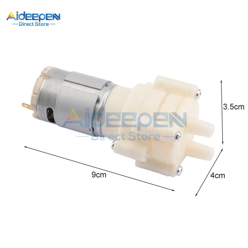 DC 12V R385 Priming Diaphragm Mini Pump Spray Motor Micro Pumps For Water Dispenser 90mm X 40mm X 35mm Max Suction 2m