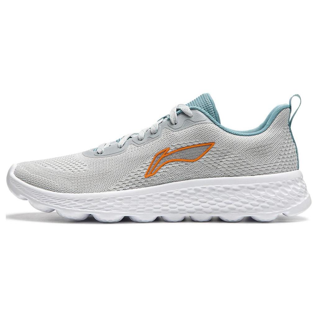 Li Ning Cloud Motion Comfortable Flexible Shock Absorption Non-Slip Breathable Reflective Low-Top Casual Running Shoes Men sneaker Mist-Gray ARSU023-3