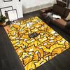 Cartoon Orange and Black Cats Pattern Carpet Cute Feline Design Warm Tones Vintage Style Suitable for Use As an Anti-slip for Room and Bedroom Sofas