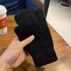Women Winter Gloves Keep Warm Plus Cashmere Solid High Elasticity Soft Knitted Gloves Cute Lovely Multicolor Windproof Mittens