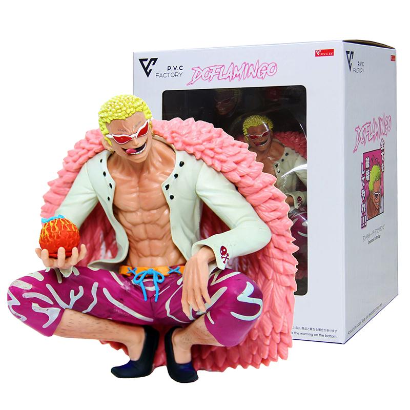 15cm Anime One Pie Figures Oka Shichibukai Donquixote Doflamingo Action Figure PVC Collection Gk Devil Fruit Statue Model Toys