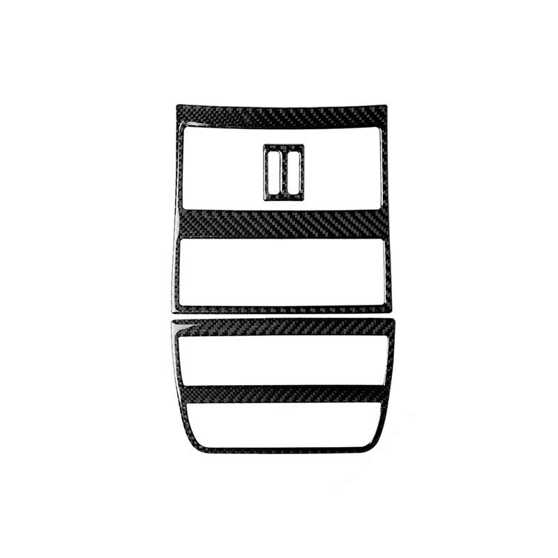 Rear Air Outlet Decoration Frame Vent Trim Strips Carbon Fiber Car Stickers For Series 5 BMW F10 2011-2017 Interior Accessories