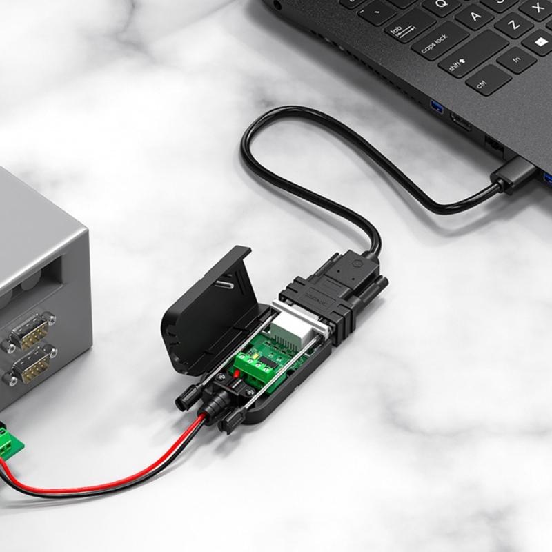 RS232 toRS485 Converter Adapter Plugs And Play Support 1200M Communication Surge Protections For Industrial Equipment