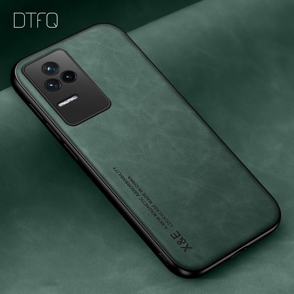 

Чехол для POCO F4, чехол, автомобильный магнитный держатель, задняя крышка для POCO F4 GT, противоударный кожаный чехол для POCO F4 F4 GT POCO F4 зелёный