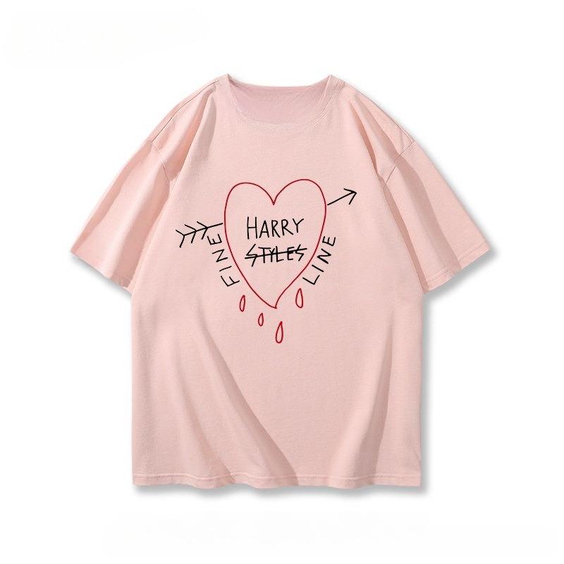 2026 SpringSummer Harry Styles Hari Styles Short Sleeve Mens and Womens Summer British Simple Print TShirt Trend