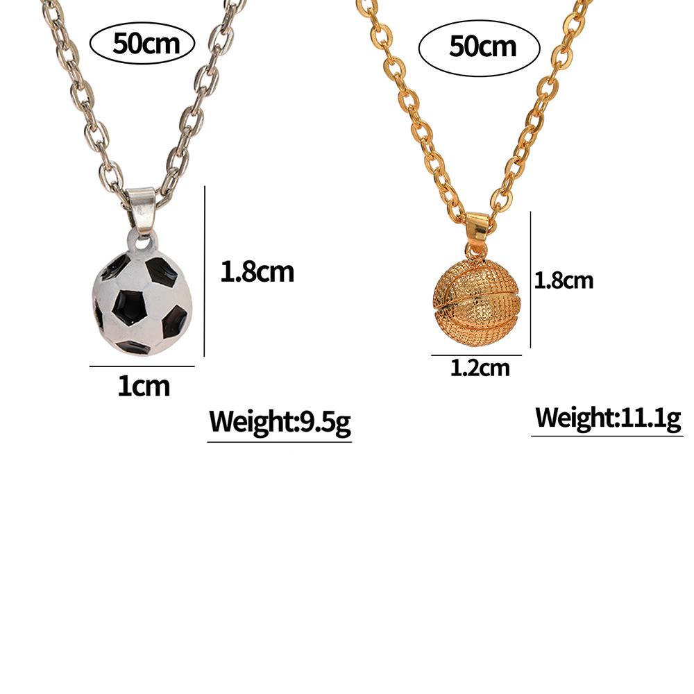 Children's Sports Pendant - Basketball & Football Friendship Necklace