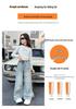 Girls' Spring 2025 Embroidered Butterfly Wide Leg Jeans - Korean Style Straight Leg Denim for Older Children