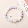 Aquamarine & White Crystal Beaded Bracelet: Fairy Summer Style for Girls, Sweet & Simple Fashion Hand Jewelry with a High-End Feel