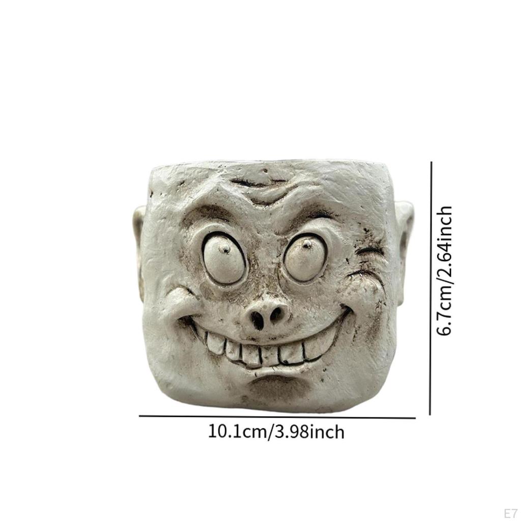 Face Planters Pot Funny Indoor Outdoor Coffee Plant Pots for Office Cactus 10.8cmx7cm