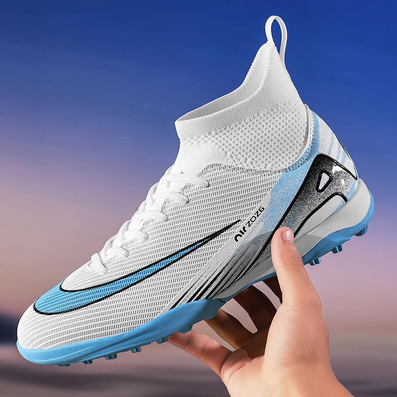 New foreign trade high-top football shoes adult AG long nails TF broken nails lawn training shoes football men and women