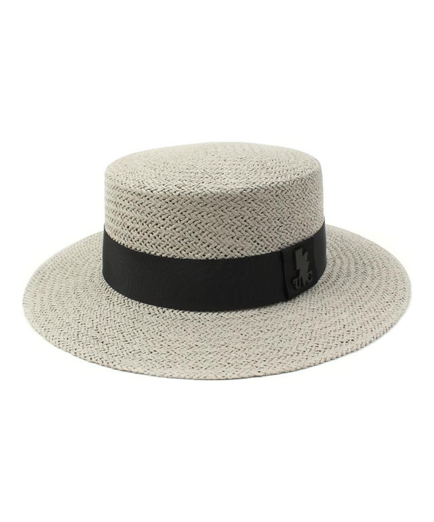 Yunibeosyeolkemiseuteuli Black Line Gray Panama Hat Panama Hat