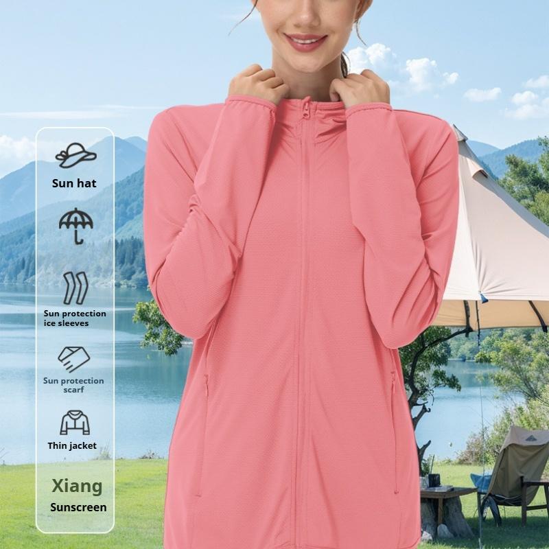 Summer Women's Sun Protection Clothing Large Size Women's Thin Jacket UV Protection Outdoor Long-sleeved Windbreaker