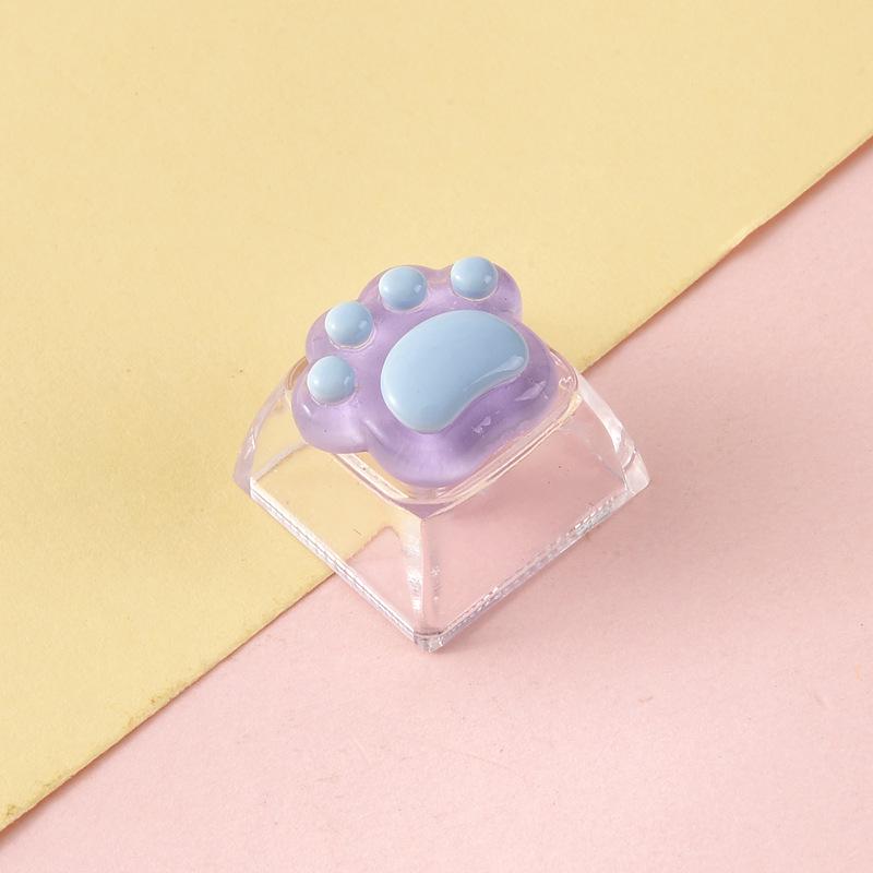 Transparent 3D Cat Paw DIY Keycap for Universal Mechanical Keyboards