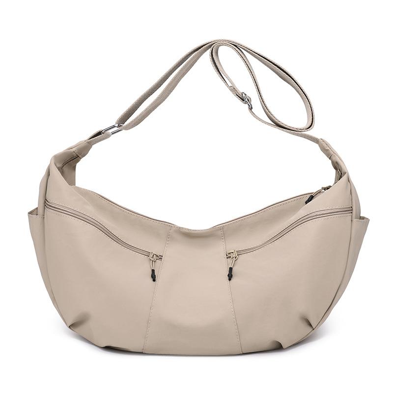 Легкая нейлоновая сумка через плечо Женская вместительная сумка через плечо бежевый