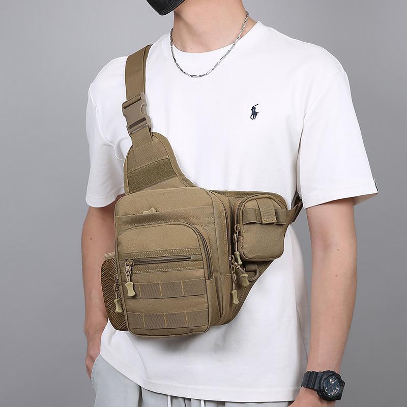 Borsa a tracolla da uomo Borsa a tracolla di grande capacità Borsa da petto sportiva multifunzionale per esterni