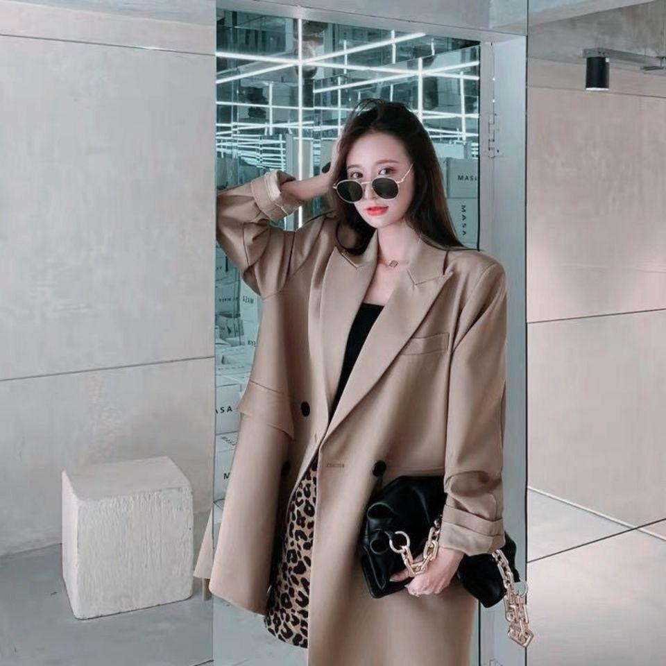 Nuovo cappotto coreano versatile alla moda per blazer doppiopetto da donna oversize