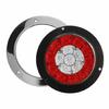 2x Round 16LED Trailer Truck Tail Lights Stop Brake Turn Signal Tail Lamp 12-24V