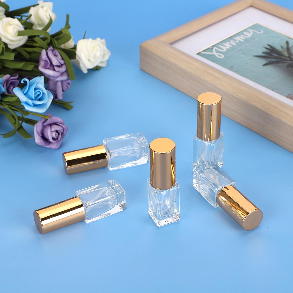 5ml Glass Empty Perfume Spray Bottle Refillable Travel Portable Perfume Atomizer(3mlGold Head )