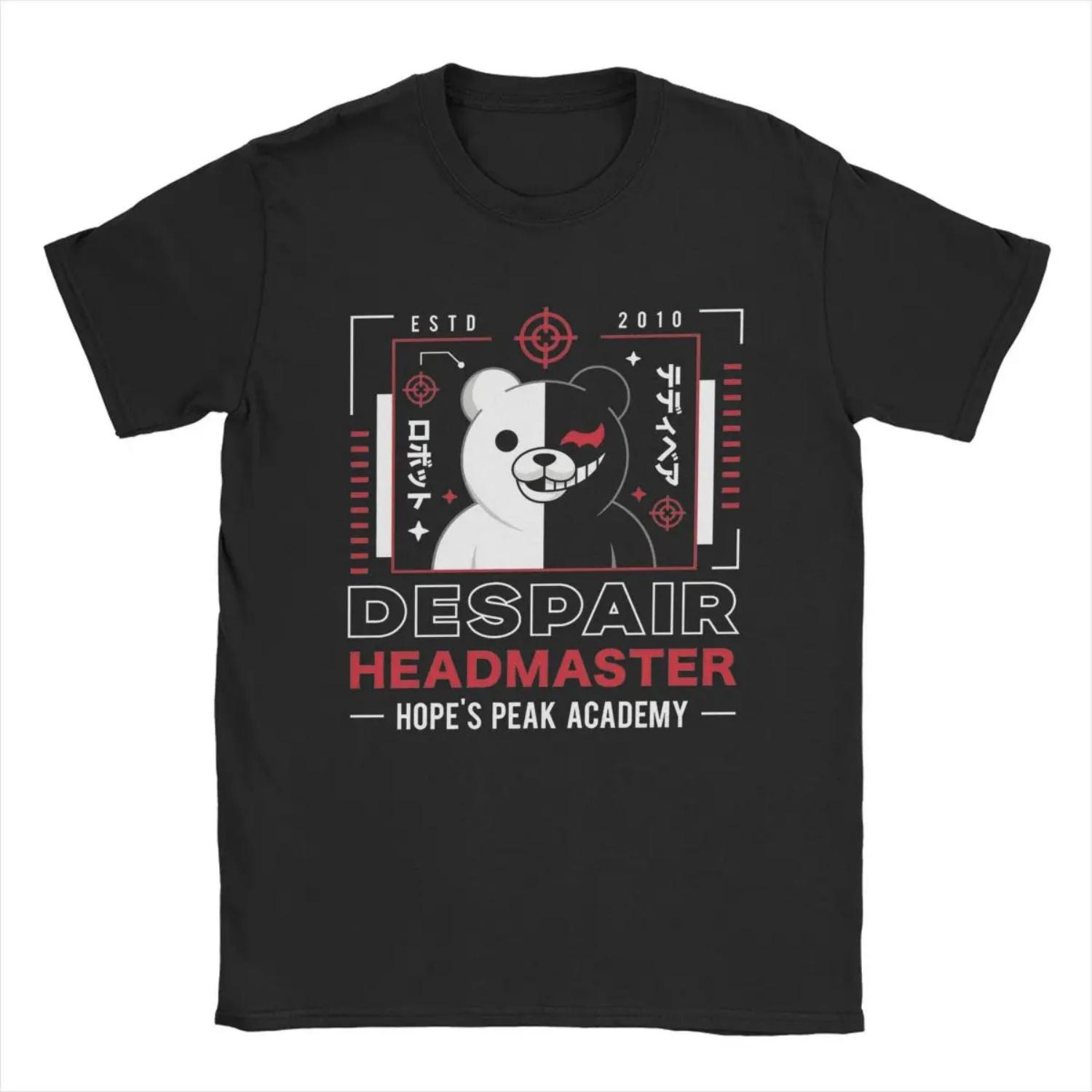 

Men T-Shirts Despair Headmaster Aesthetic Danganronpa Casual Pure Cotton Tees Short Sleeve T Shirt Round Neck Clothes Plus Size S разноцветный
