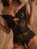 Erotisk Sexy Undertøy Kvinner Skrittløst Sex Undertøy Porno Babydoll Kjole Hul Hot Blonder Sexy Bodysuit Undertøy Eksotisk kostyme