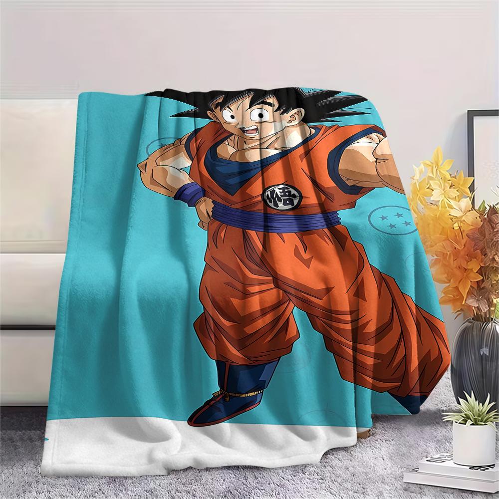 Dragon Ball veikėjo spaudinio flanelinis pledas Aukštos kokybės Patogus visais metų laikais Namų dekoras Šiluma ir jaukumas Puikiai tinka Kalėdų dovanoms
