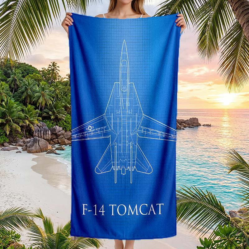 Tomcat Fashion Beach Towel: Ideal for Summer Adventures Soft, Absorbent and Quick Drying Suitable for Swimming and Bathing