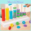 Wooden Digital Calculation Rainbow Circle Cloud Pillar Set Toddler Math Toy