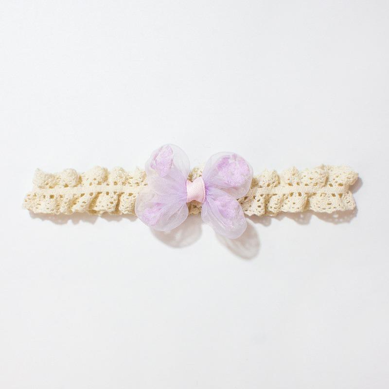 New Baby Head Flower, Lace Bow Baby Elastic Fontanelle Headband, Children's Headgear