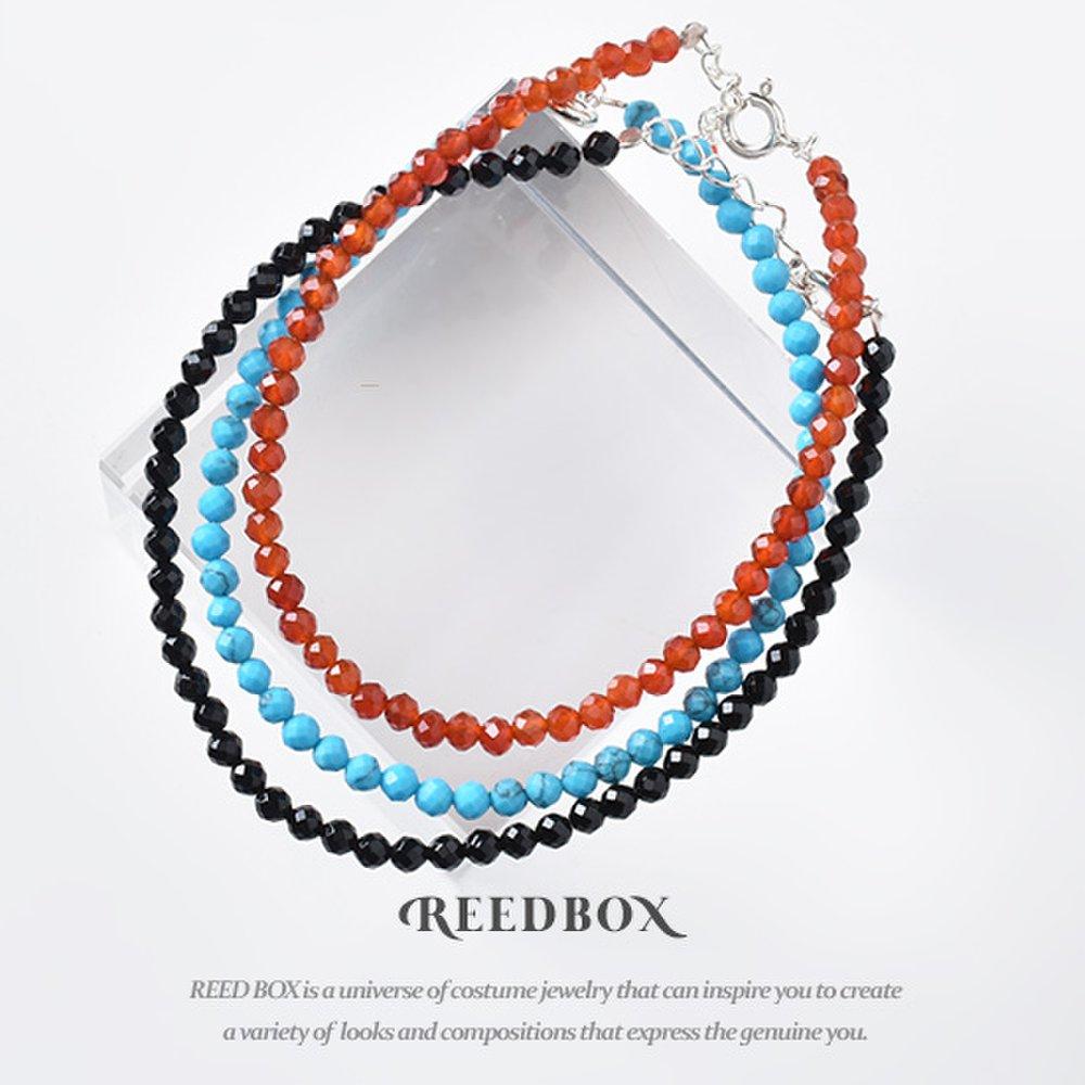 925 Turquoise Onyx Jamaica Natural 3mm Cut Gemstone Friendship Bracelet Wish Bracelet Silver Bracelet