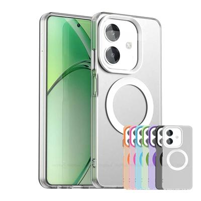 For OPPO A3 Case Cover OPPO A3 Capas Shockproof Back Armor Transparent Wireless Charging Annular Magnetic Matte Fundas OPPO A3