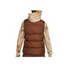 Nike Solid Color Sports Casual Stand Collar Down Vest With Zipper Men Vest Brown DV1136-259
