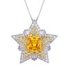 Huamei Jewelry Smart Star Flower Necklace Women'S Pink Diamond Pentagram Ring Light Luxury Citrine Zircon Ring