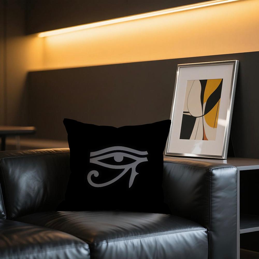 E-Egypt Eye of Horus Wisdom Strength cushion cover Comfortable and soft bedding skin friendly leisure sofa car office pillowcase