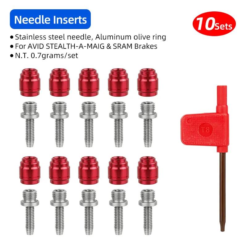 

10 Olive Ring Oil Needle Kit for SRAM Series AVID Stealth-A-Majig Bicycle Hydraulic Disc Brake Hose Inserts Parts Quick Install DSK009 10pc N Tool