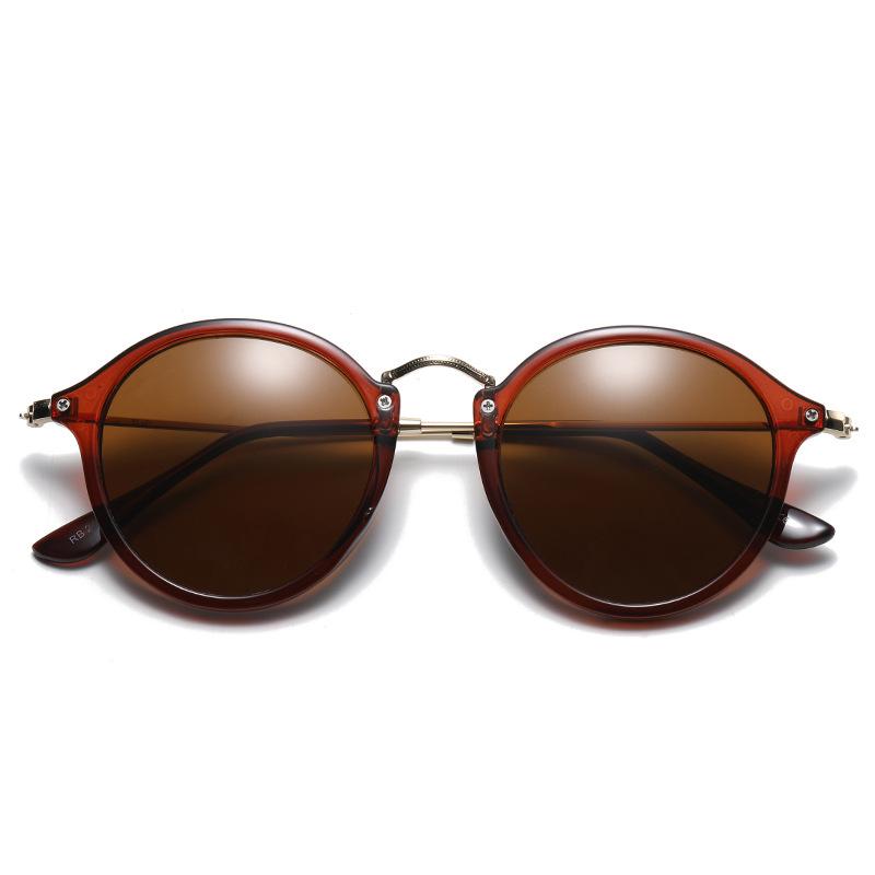 Mote Rund metallramme Speil Solbriller Kvinner Menn Retro Brand Designer Solbriller Trending UV4 Gafas De Sol Mujer