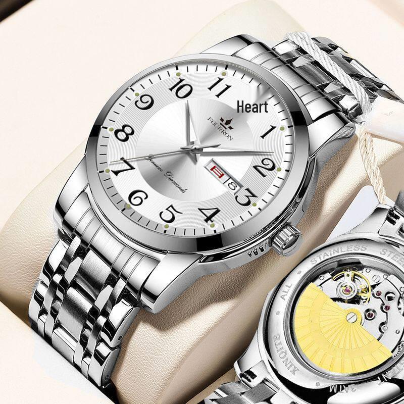 Relógio Automático Skeleton Importado Suíço - Feminino & Masculino Luminoso à Prova d'Água