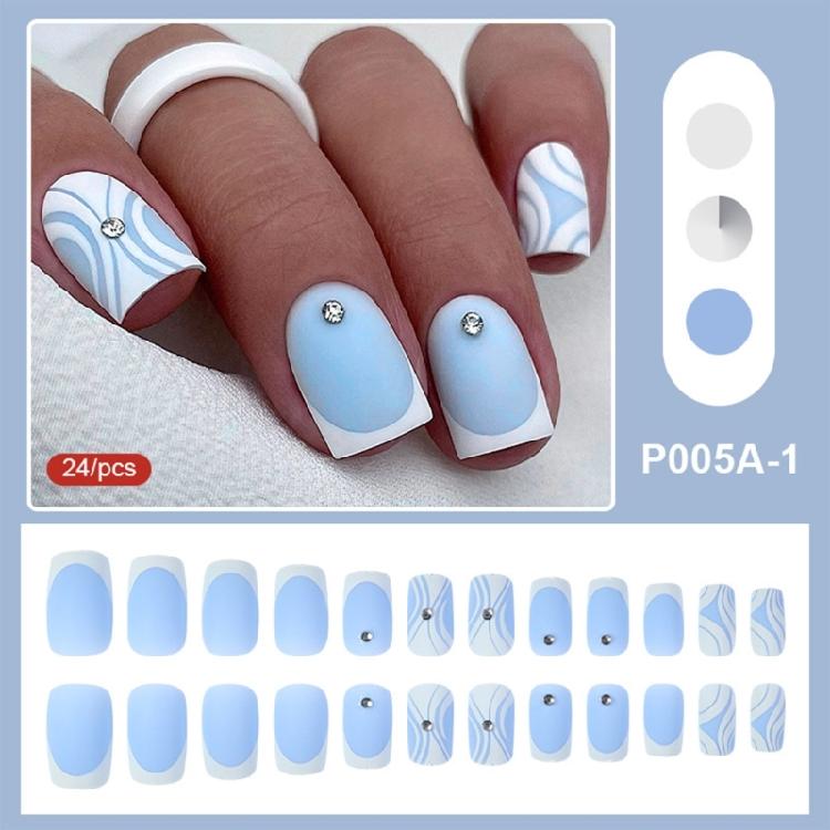 Square Nails Detachable Press On Nails French Artificial Nails False Nails