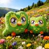 Cartoon Duolingo Green Owl Plush Toy Plushie of Duo The Owl Cartoon Anime Owl Doll Soft Stuffed Kids Fans Lovers Birthday  Gifts