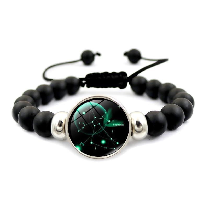Minimalist Constellation Bracelet With Glass Beads Unisex Zodiac Jewelry