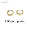 Trendy 14K Gold Plated Hoop Earring Clasps Fittings Brass Material Pearl Earring Findings For DIY Jewelry Making Accessories