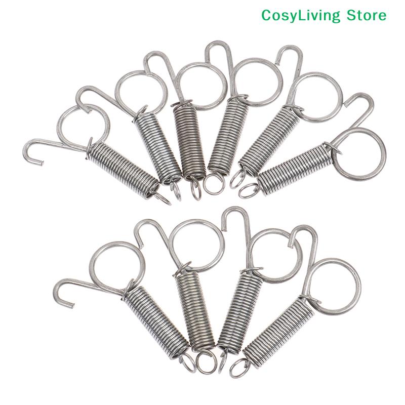 10Pcs Multipurpose Spring Lock Animal Pet Cage Latches Lock Spring Rabbit Cage Door Tension Spring With Hook