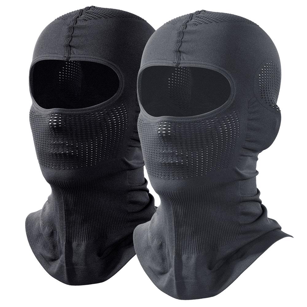 2PCS Breathable Balaclava Motorcycle Full Face Mask Cover Cycling Helmet Liner Windproof Ski Motorbike Hood Cap Cycling Bandana