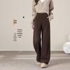 HSTYLE Women's Acetate Wool Lined Wide-Leg Pants