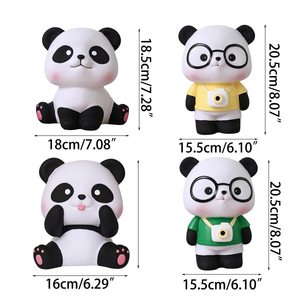 Coin Holder with Anti Fall Feature Convenient Money Storage Case Automatic Money Collection Box Panda Money Saving Jar