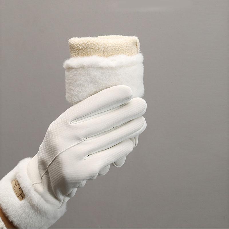 Light Waterproof Women Winter Keep Warm Touch Screen Gloves Not Bloated Fashion Simple Style Thickened