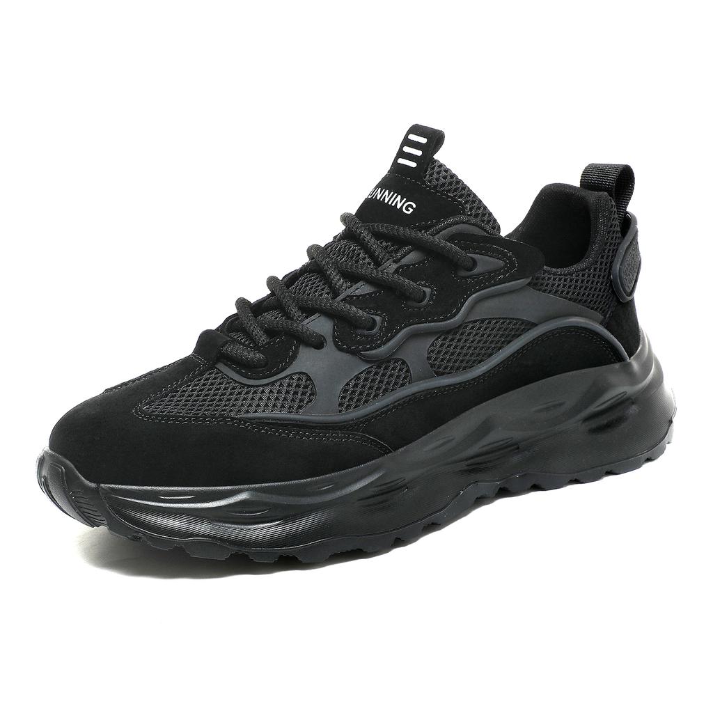 New Men's Shoes with Breathable and Comfortable Mesh Casual Sports Shoes Teenagers Retro Thick Soled Height Increasing Shoes