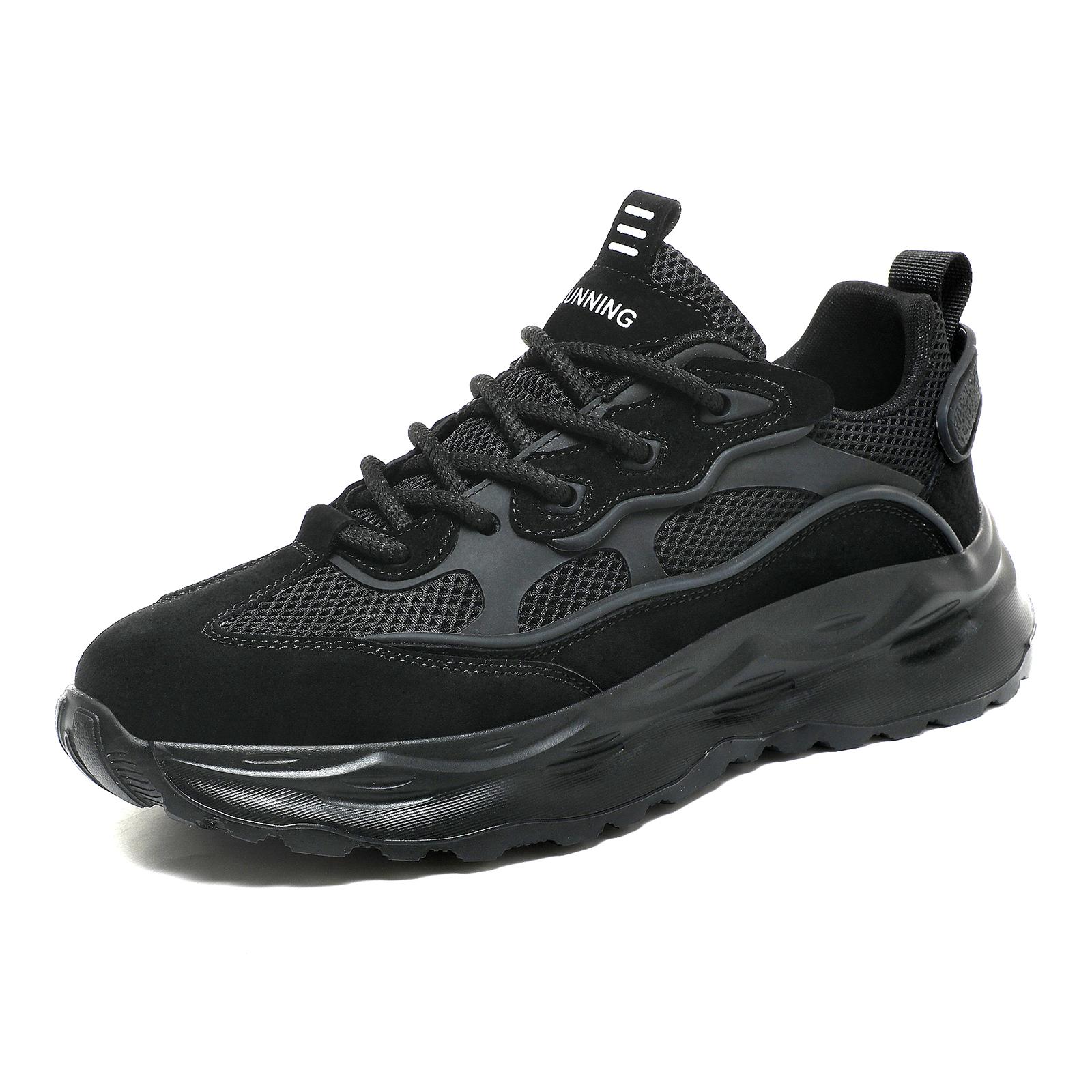 

Новые мужские туфли с дышащей и удобной сеткой, повседневная спортивная обувь для подростков, обувь в стиле ретро на толстой подошве, увеличивающая рост 36 чёрный