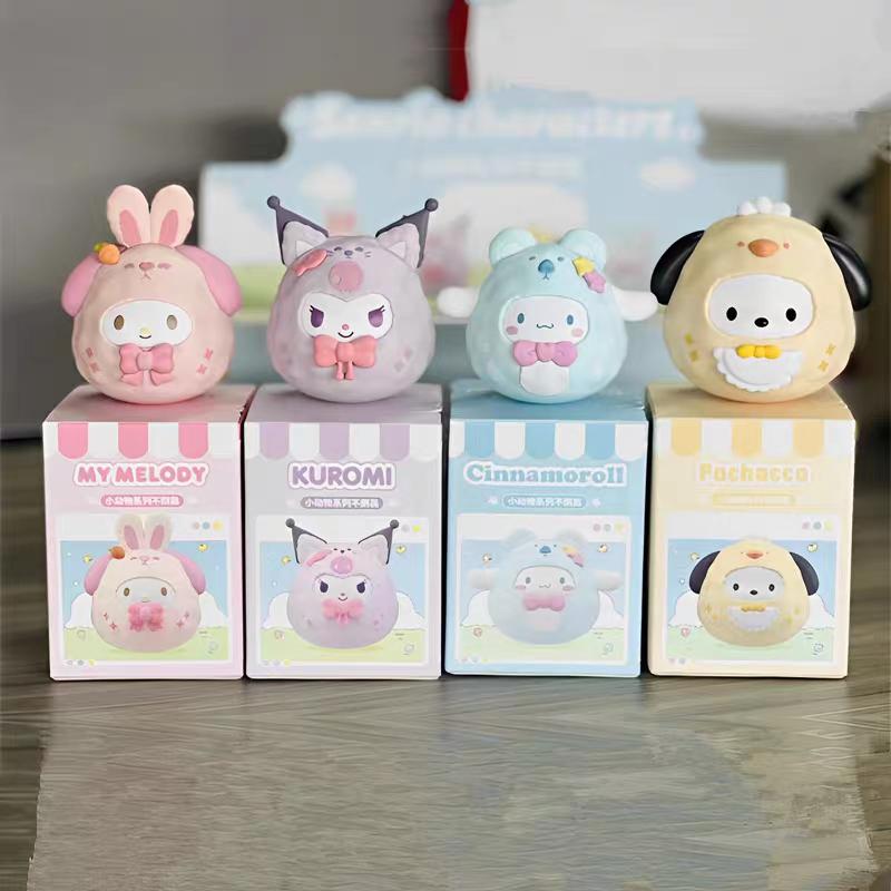 Kawaii Sanrio Anime Figures Cinnamoroll Kuromi Mymelody Pochacco Cute Action Figure Toys Birthday Gifts For Children Kids Boy